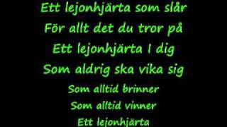 Video thumbnail of "Rebecca Gustafsson Lejonhjärta lyrics"