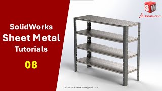 SolidWorks Tutorials: Sheet Metal Modeling of a Slotted Anglel Storage Rack  #sheetmetal #solidworks
