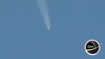 Soyuz MS-10 Failure extended (stabilization, zoom 2x, slow motion 25% with frame interpolation)