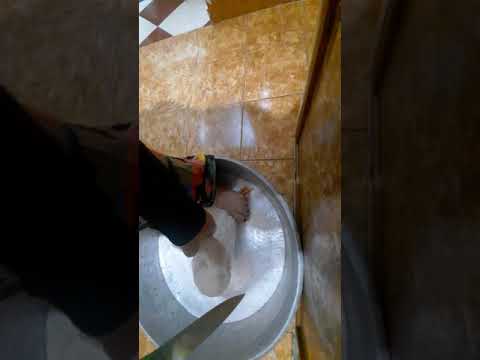 دبح البطه تحت الرجلان 