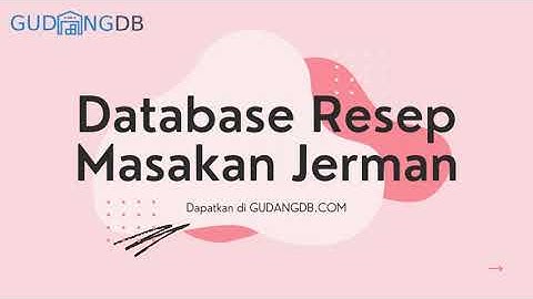 Download database resep masakan Jerman
