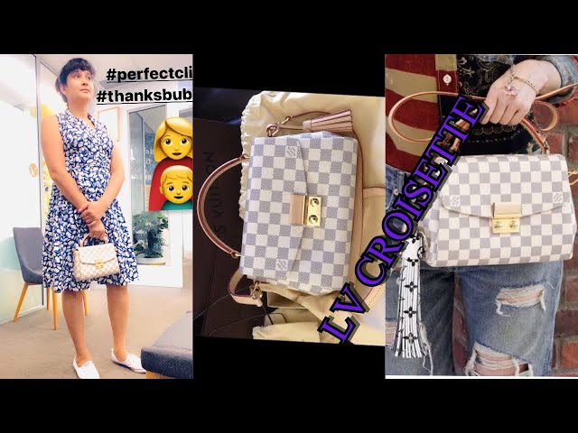 Unboxing Louis Vuitton Croisette Damier Azur, what fits