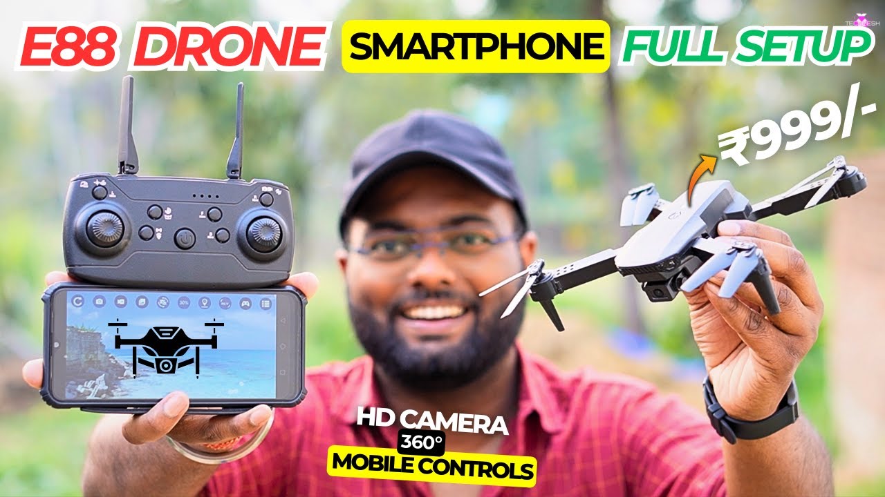 How To Setup E88 Drone With Smartphone? ⚡| Best Drone Under 2000 | Full ...