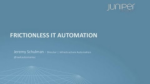 Puppet for Networking with Juniper Networks