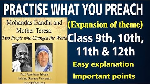 Practice what you preach| Expansion of Ideas |Proverb | Thought | Idioms | Slogan | Essay | Writing