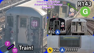 Interesting Sightings Around the MTA Subway Episode 11: The 7/11 Train, R143 G train, & WHAT?