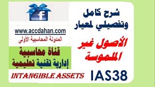 الأصول غير الملموسة شرح معيار المحاسبة الدولي 38 ias ، المدونة المحاسبية الاولى