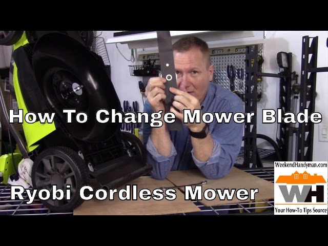 RyobiOutdoors How To Change Ryobi 40V Battery Mower Blade