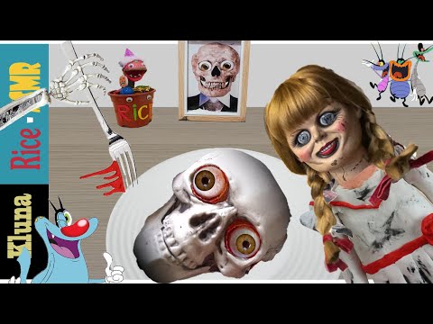 Kluna Tik Eat ANNABELLE,Skeleton,Oggy For Meals !!! ASMR MuKang Video #86 | Kluna Tik Compilations