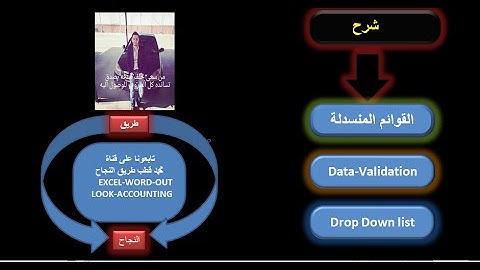 شرح طريقة عمل قائمة منسدله فى الاكسل-DataValidation-Drop Down List