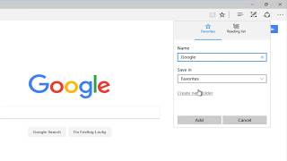 microsoft edge - how to add a website to favorites
