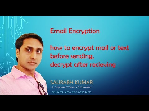 How to encrypt decrypt an email For Secure communication (Practical Demonstration)