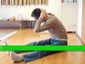 ニューストレッチプログラムその５(座)　30秒でつま先に手が届く(長座)