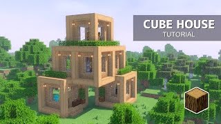 マイクラ オークでつくる低コストでおしゃれな箱型の家 キューブハウス の作り方 統合版 Java版 バニラ 建築講座 Minecraft Minecraft Summary マイクラ動画