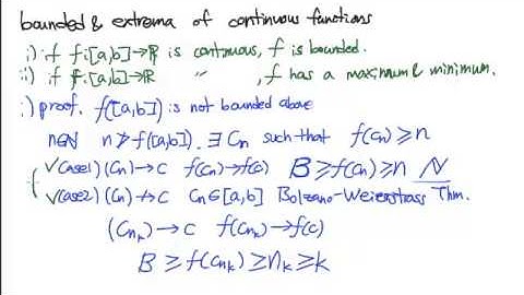 OPN AC-8 Continuity - Boundedness, Extrema