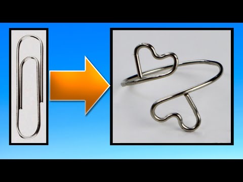 Easy Paperclip or 20g Wire Double Heart Ring Tutorial DIY Jewelry Making