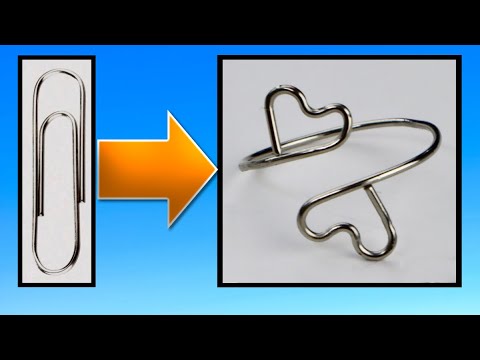 Easy Paperclip or 20g Wire Double Heart Ring Tutorial DIY Jewelry