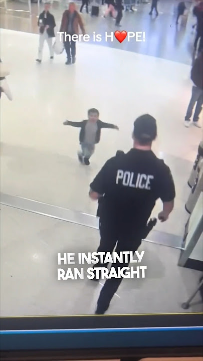 Little boy runs to give cop a hug ❤️