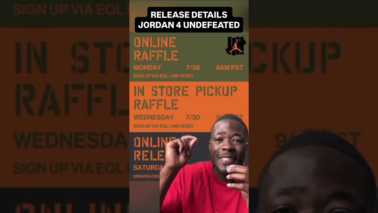 JORDAN 4 UNDEFEATED RELEASE DETAILS 