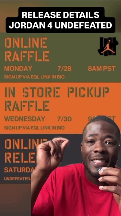 JORDAN 4 UNDEFEATED RELEASE DETAILS ✅