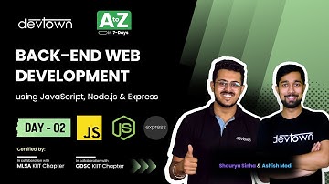 [LIVE] DAY 02 -  Backend Web Development using JavaScript, Node.js & Express | COMPLETE in 7 - Days