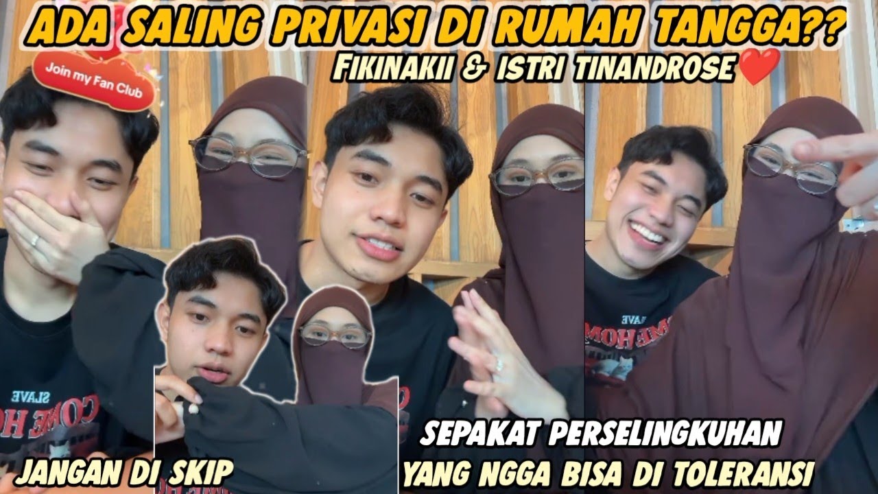 Jangan skip fikinakii & istri ada privasi rumah tangga? Sepakat perselingkuhan tidak bisa toleransi
