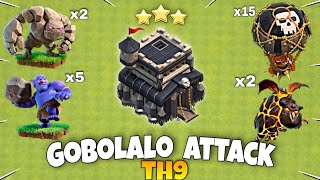 Th9 GoboLalo Attack Strategy | Th9 Lavaloon Attack | Th9 Best Attack Strategy  Clash Of Clans