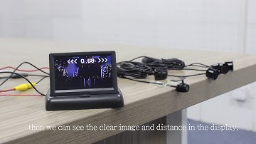 4.3 inch foldable rear view monitor backup camera parking system