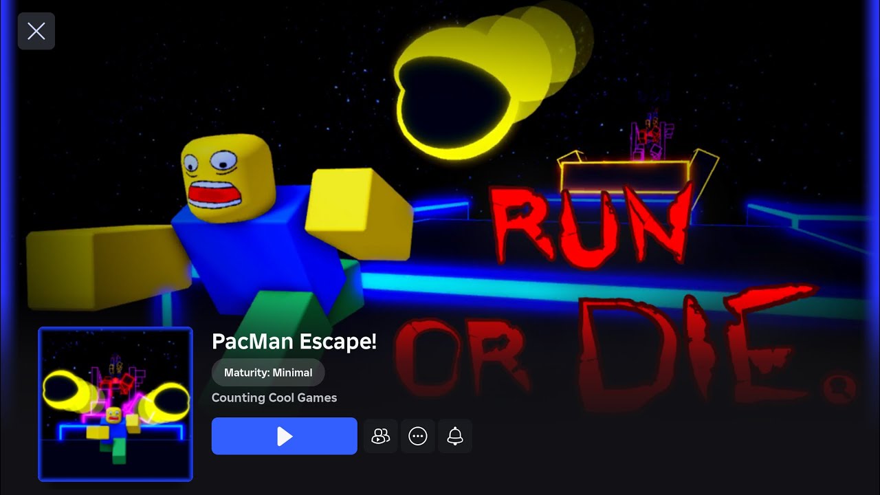 Roblox Pac-Man Escape! RUN OR DIE. ☠️ complete stage play through - YouTube