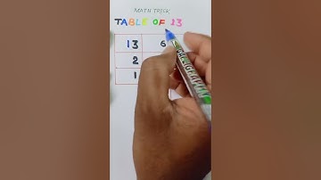 Table of 13। Math Fast Trick #viral #shorts #trending #ytshorts