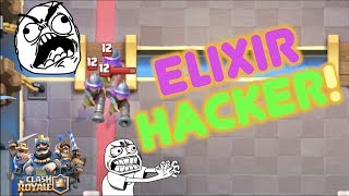 THIS GUY HACKED HIS ELIXIR!! WTF?! | Clash Royale screenshot 5