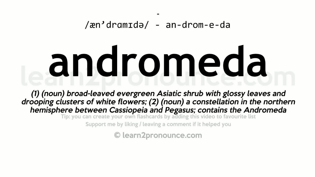 Andromeda Pronunciation And Definition Youtube