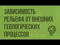 Зависимость рельефа от внешних геологических процессов. Видеоурок по географии 8 класс