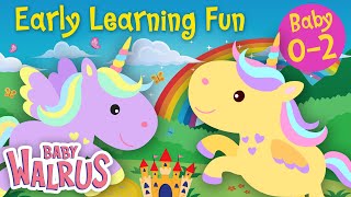 Early Learning Fun #15 | Rainbow Unicorns 🦄 Counting \& Colors | Educational