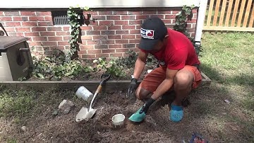 How to fix a sewer cleanout destroyed by lawn mower