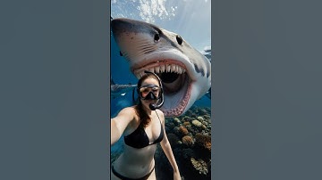 POV: You are diving when suddenly a shark attack you #shorts #pov #diving #shark #ocean #scary