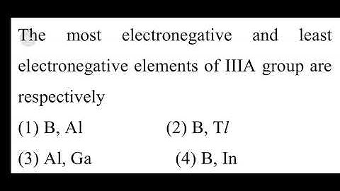 the most and least electronegative elements of group 13