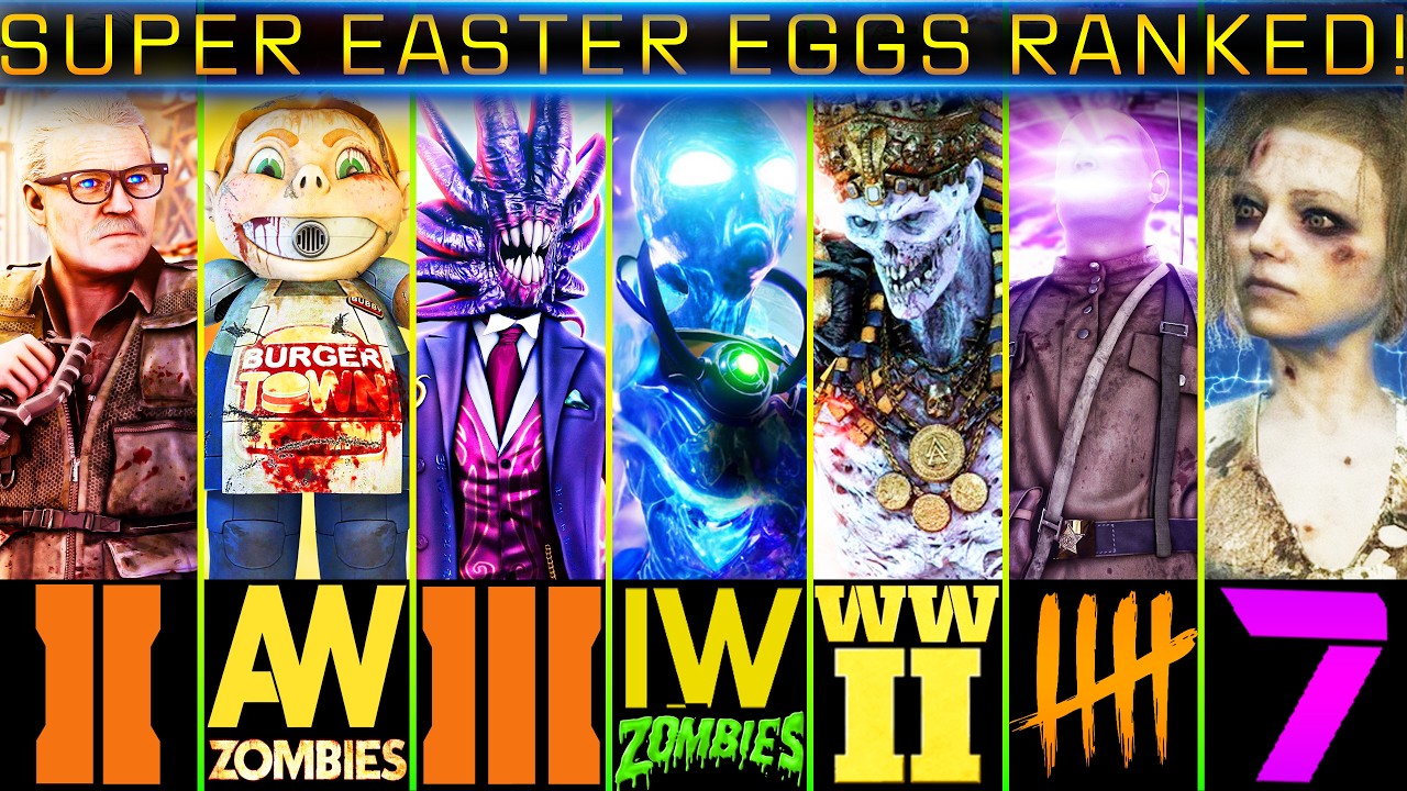 ALL 7 ZOMBIES SUPER EASTER EGGS RANKED from WORSE to BEST!! (Call of Duty)