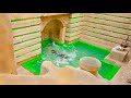 Girl build the most luxury underground water park villa