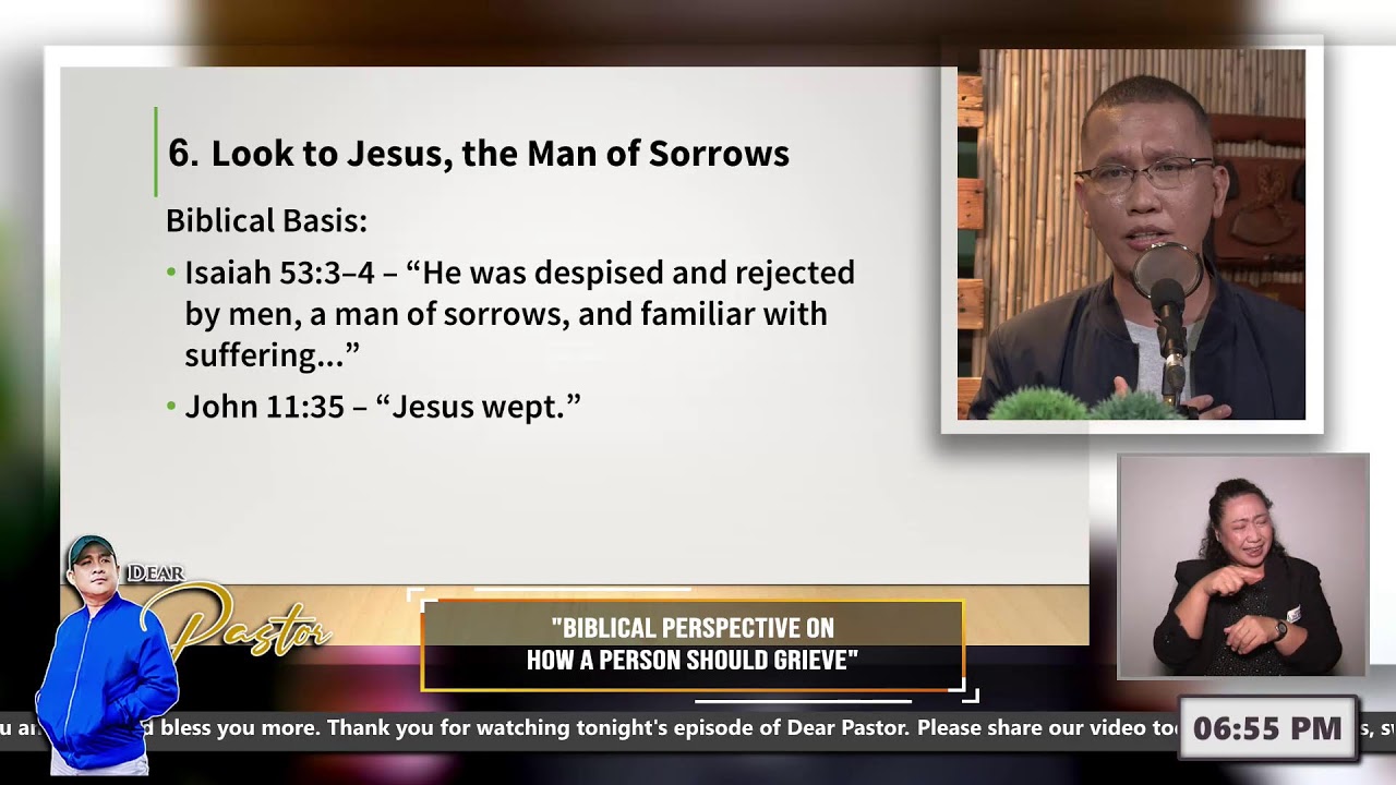 "Biblical Perspective on How a Person Should Grieve" | Dear Pastor LIVE | May 15, 2025