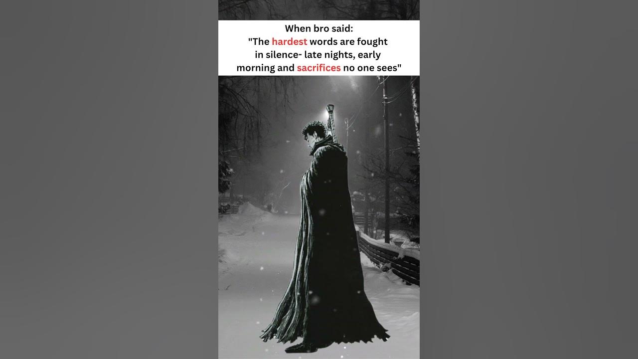 the hardest battles are fought in silence........relatable anime 