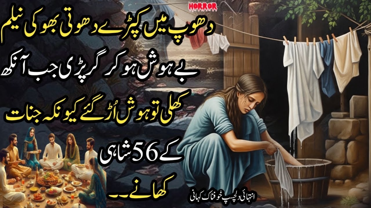 DHOOP MEIN KAPRE DHOTI BHOOKI NEELAM BEHOSH HO GYE JB AANKH KHULI TO JINNAAT KE 56 SHAHI KHANE