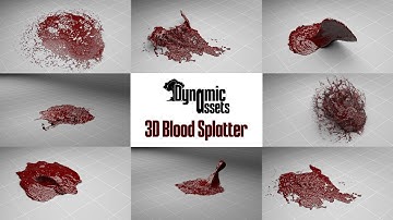 DynamicAssets - Realistic 3D Blood Splatter Simulation | Houdini
