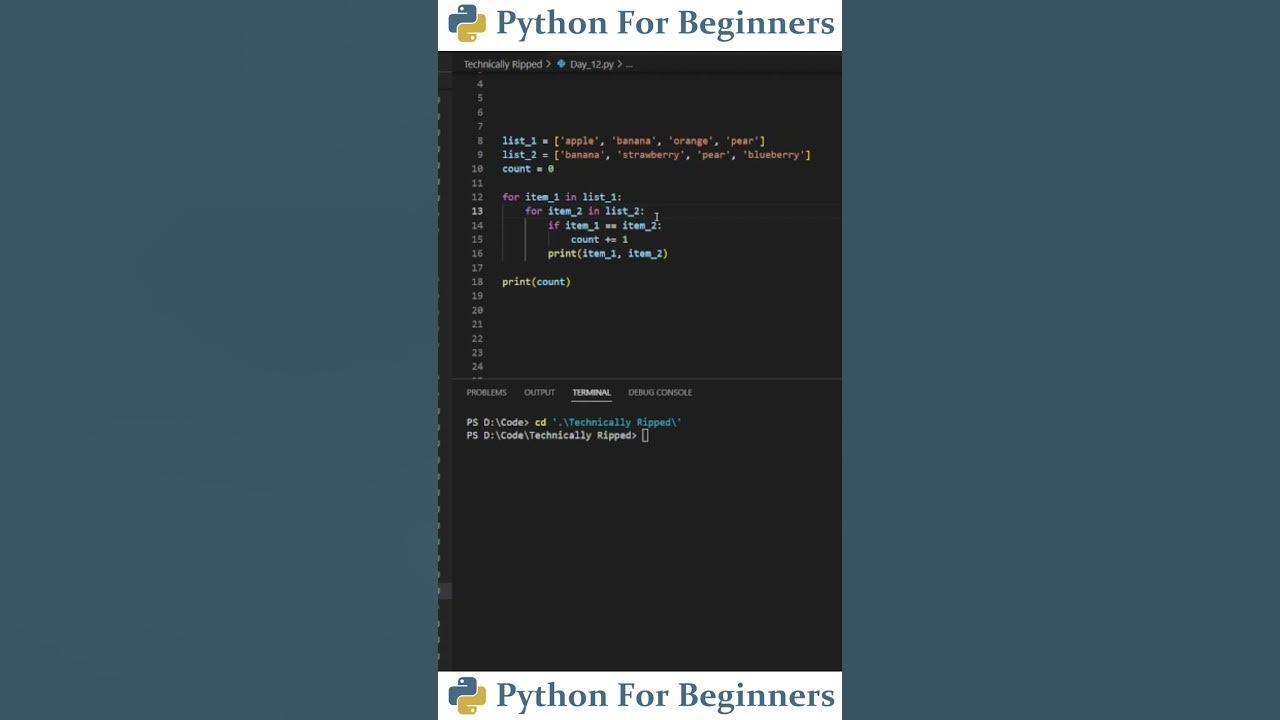 How To Create A Nested For Loop In Python | Python For Beginners - YouTube