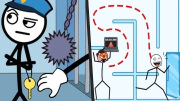 THIEF PUZZLE vs MAZE SKIP WORK - All Levels New gameplay Satisfying Stickman Mobile Games ios