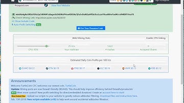 Electroneum (ETN) CPU mining using WEBSITE