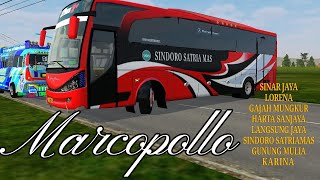 SINDORO SATRIAMAS, LANGSUNG JAYA, DLL. LIVERY MOD MARCOPOLLO HD BY HF PROJECT