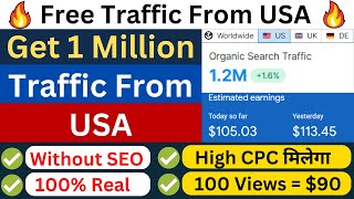 Blog पर USA से Traffic लायें Without SEO 🔥 International Blogging | How to Increase Website Traffic image