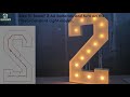 Eufony 4ft marquee light up number 2 tutorial mosaic numbers 2 for party decorations