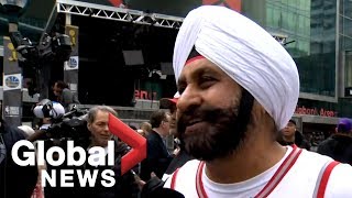 The toronto raptors' biggest fan, nav bhatia, spoke with global news
outside scotiabank arena thursday morning ahead of game 1 nba finals
against ...